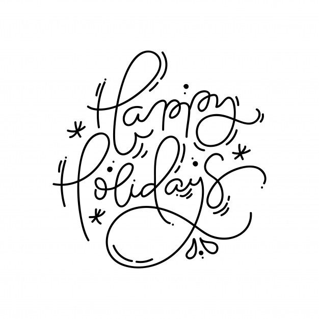 the words happy holidays written in black ink