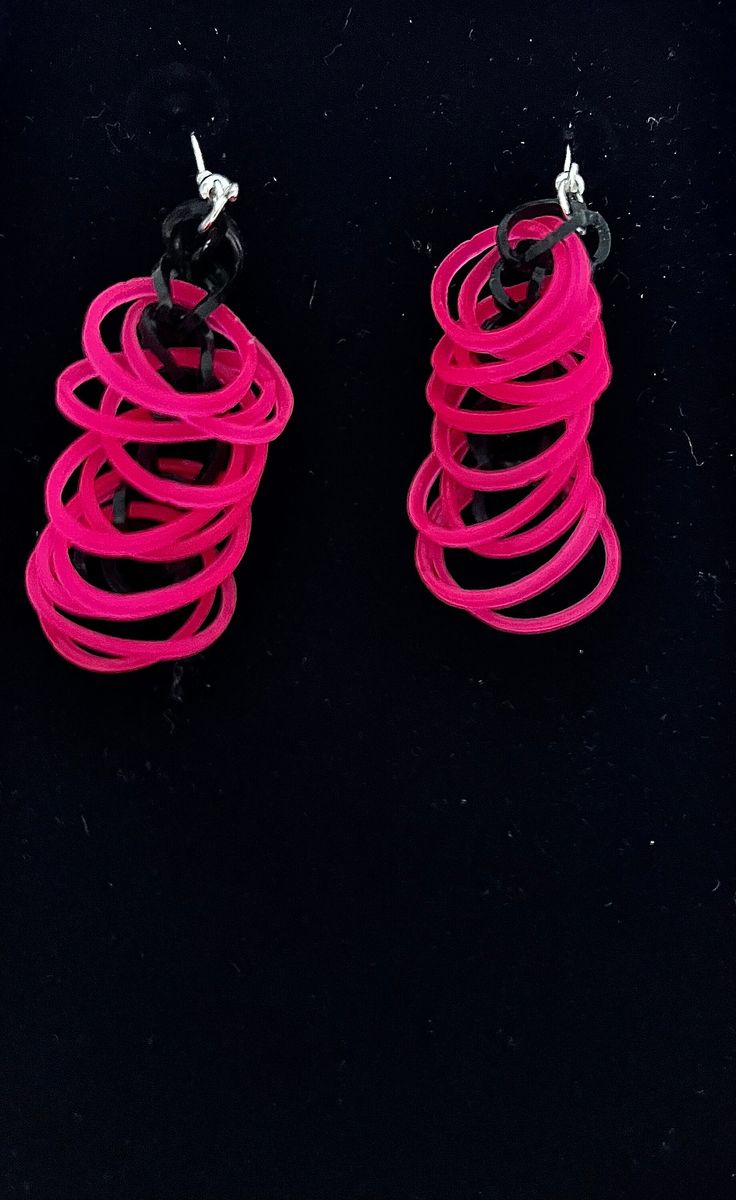 Black and pink earrings Pink Earring, Pink Earrings, Black And Pink, Favorite Jewelry, Jewelry Earrings Dangle, Etsy Earrings, Beauty Book, Dangle Drop Earrings, Dangle Earrings