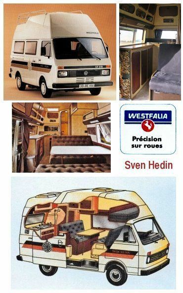 an advertisement for the westfalia van with pictures of rvs and campers