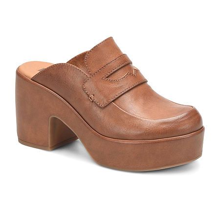 Closure Type: Slip-OnPlatform Shoe Height: 1 3/4 InchesShoe Heel Height: 3 1/2 InchesUpper/Outer Base Material: 100% SyntheticShoe Lining Material: FabricSole Material Content: 100% Thermoplastic-RubberToe Type: Closed Toe, Moc ToeCare: Wipe CleanHeel Style: Block HeelCountry of Origin: Imported Loafer Shoes Women, Loafer Shoes, Heel Height, Loafers, Women Shoes, Heels