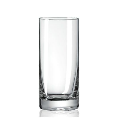 an empty glass on a white background