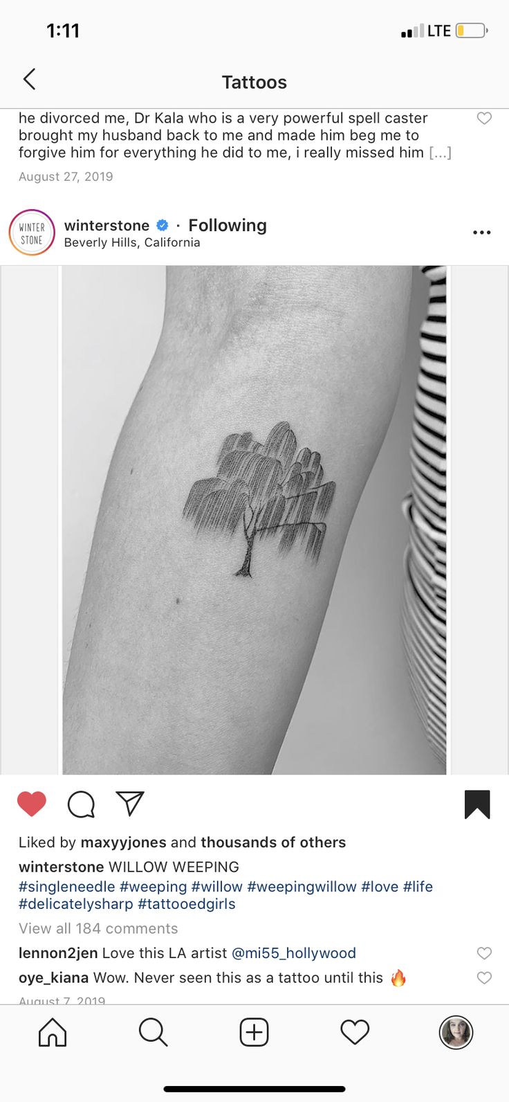 an image of a tattoo on someone's arm with the word tattoos written in it