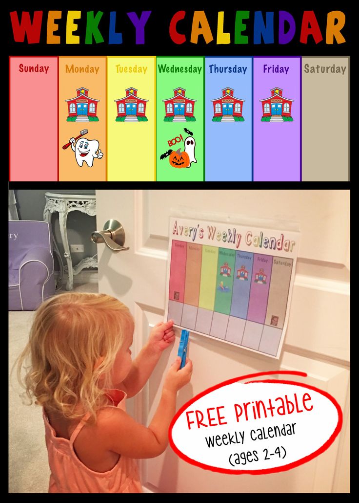 FREE Printable Toddler Weekly Calendar - projectsinparenting.com Toddler Calendar, Free Printable Weekly Calendar, Crying Kids, Toddler School, School Calendar, Tot School, Weekly Calendar, Kids Calendar, Toddler Fun