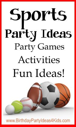 sports party games and activities for kids