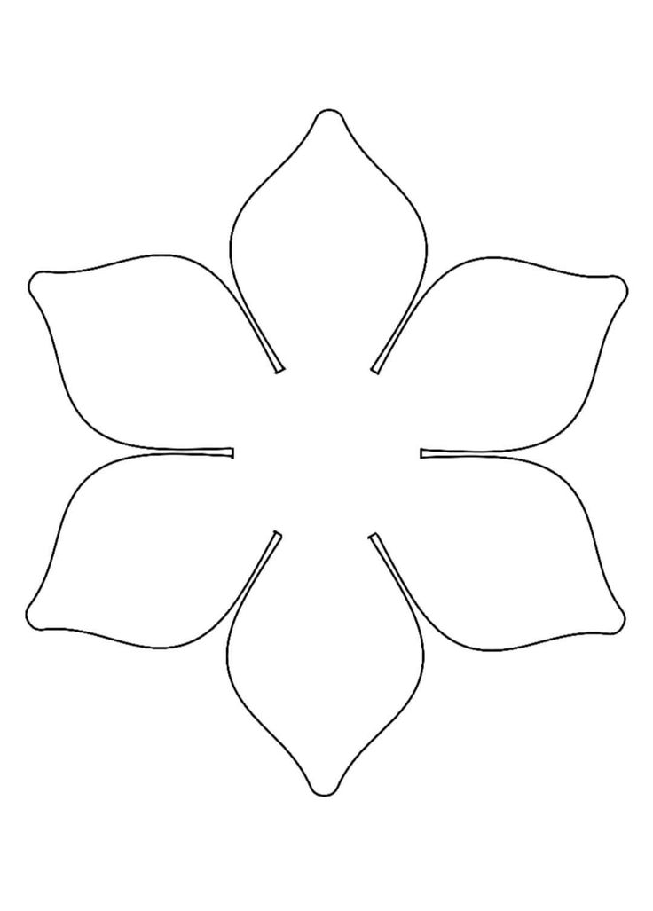 the outline of a flower that is drawn in black and white