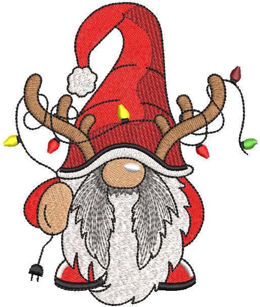 Dwarf with garland and horns embroidery design Gnome Garland, Gnome Embroidery, Spiral Christmas Tree, Free Machine Embroidery, Christmas Embroidery, Christmas Collection, Machine Embroidery Design, Adult Coloring, Machine Embroidery Designs