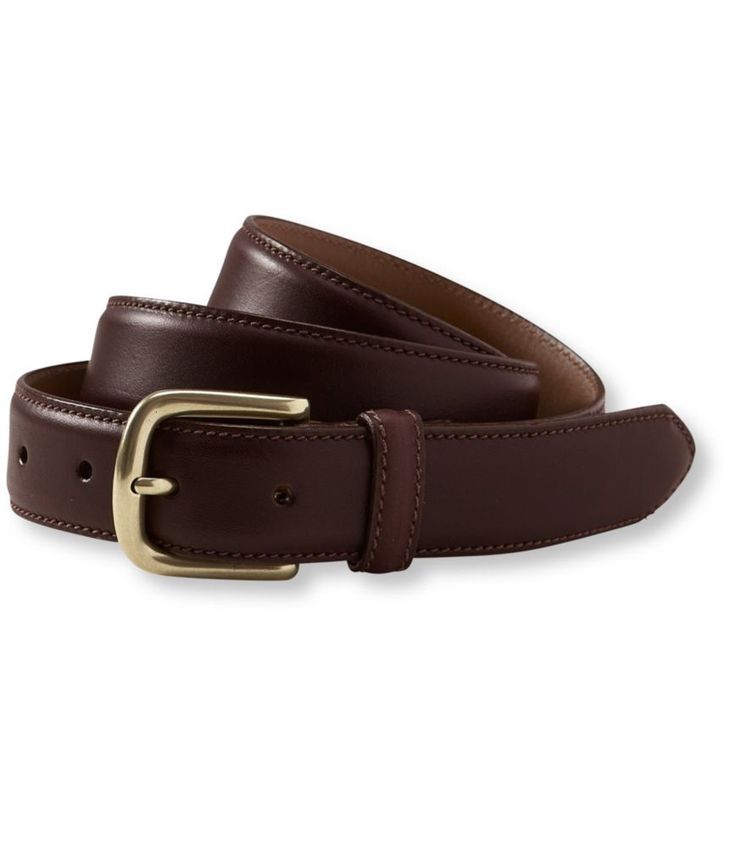 This versatile and classic khaki belt is made to go with just about any style of pant--from casual jeans to your favorite suit pants. Order the same size as your pants waist size; if between sizes, order the next size up. For waists 30" to 48". Made of full-grain leather. Slightly waxed finish reduces the appearance of scratches. Brass-finish buckle on Chocolate Brown and Light Brown; Black has silver-tone finish. Approx. 11/4"W. Made in USA of imported materials. Boys Belt, Ll Bean Men, Brown Accessories, Braided Leather Belt, Cloth Belt, Belt Leather, Leather Belts Men, Mens Chinos, Brown Belt