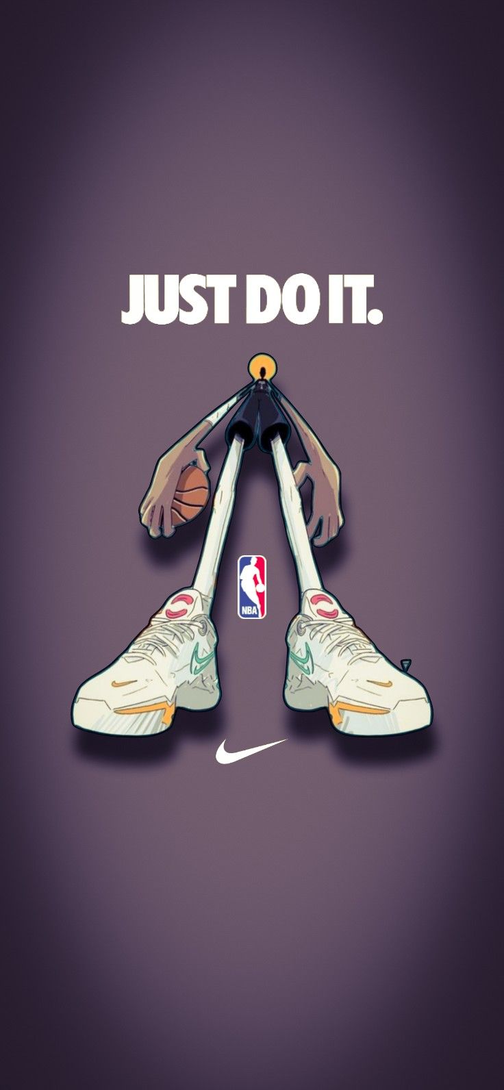 two shoes with the words just do it above them and an image of a basketball shoe