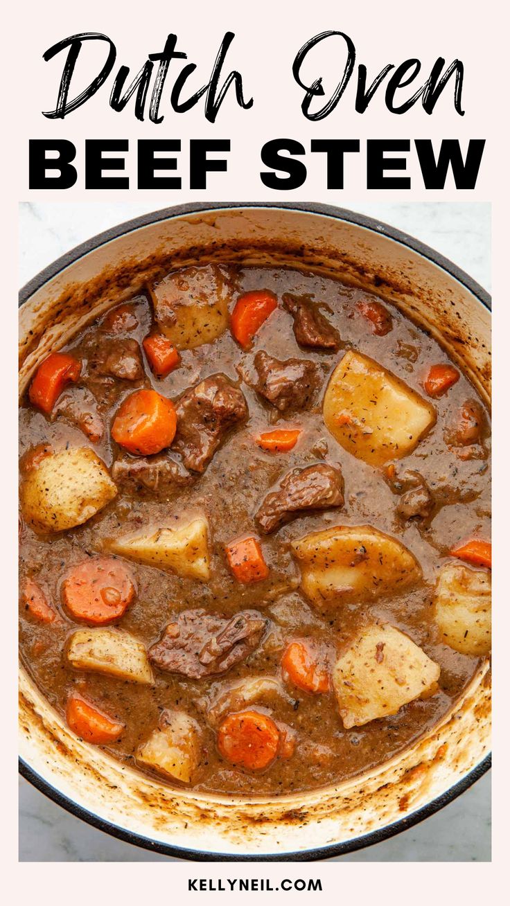 dutch oven beef stew with carrots and potatoes