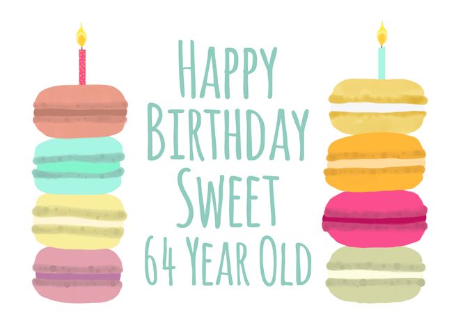 a happy birthday card with an image of a stack of donuts and a candle