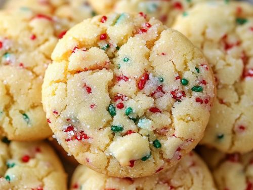 a pile of cookies with sprinkles on top