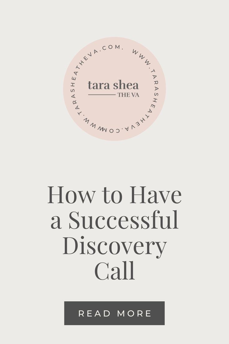 the text reads how to have a successful discovery call read more