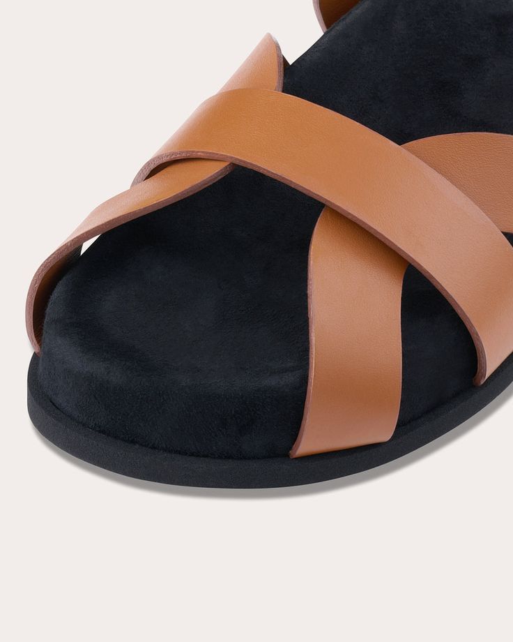 Blending luxury with laid-back appeal, the Ibor sandal encircles the foot with a series of wide leather straps to create an eclectic effect. The thick platform sole and suede insole lining offer elevated comfort. Slip-on Rounded toe Upper: 100% calf leather Lining: 100% goat leather Insole: 100% suede Outsole: 100% micro Spot clean Made in Italy Size & Fit Platform height: 1.37in (35mm) Fits true to size Sustainability Metrics: Circular Economy: product is intentionally designed with 50% of actively cycled materials Organic Materials: at least 60% of materials used for production come from natural sources and do not contain harmful toxins or waste Craft & Community: at least 75% of products are fully sourced and manufactured within the specified community or country; 100% of production adh Leather Sandals With Ankle Strap And Suede Lining, Leather Wedge Sandals With Rubber Sole And Slingback, Leather Platform Slingback Footbed Sandals, Leather Platform Footbed Sandals With Flat Heel, Leather Beach Sandals With Leather Sole, Brown Footbed Sandals With Leather Sole And Open Heel, Leather Sandals With Leather Sole For Beach, Brown Leather Open Toe Footbed Sandals, Leather Open Toe Mules With Leather Lining