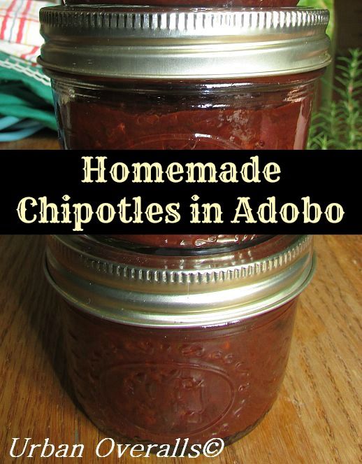 homemade chipoties in a jar with text overlay