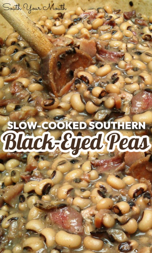 slow cooked southern black eyed peas