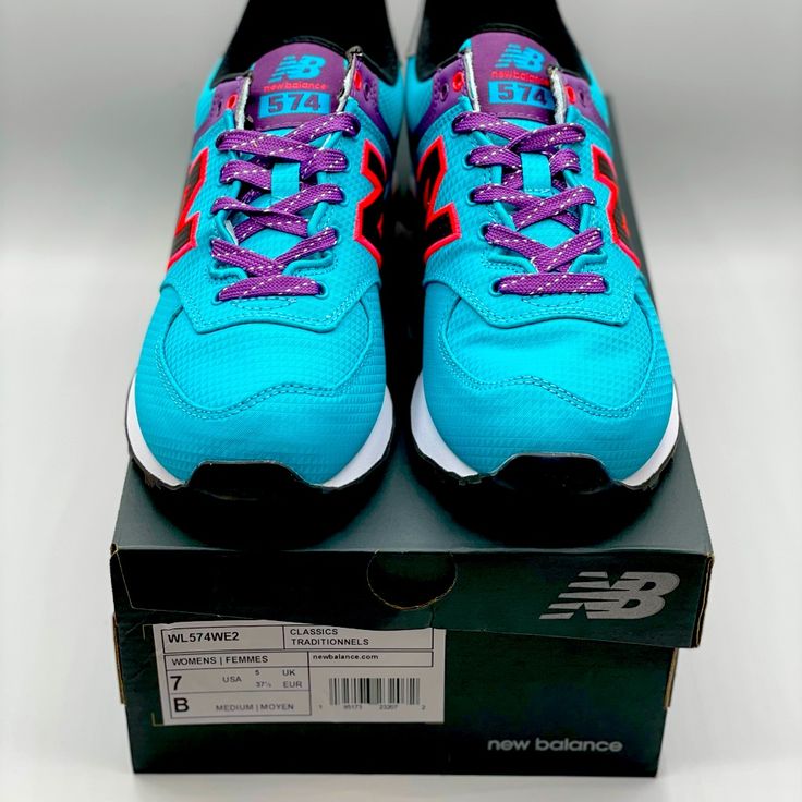 Brand New!! Box Condition: 10/10 Will Ship Instantly!! Blue New Balance Sneakers With Laces, Blue New Balance Sneakers, Shoe Furniture, New Balance Blue, New Balance 574, Boxing Conditioning, New Balance Shoes, New Balance, Color Blue