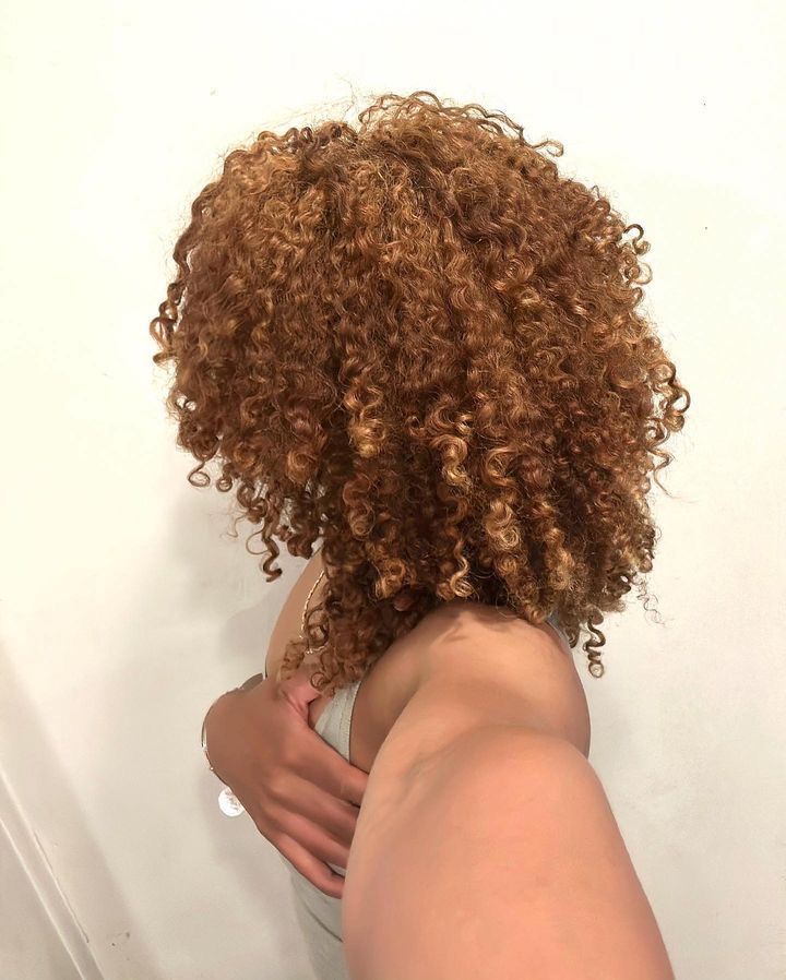 Light Brown Ginger Curly Hair, Honey Brown Natural Hair Black Women, Light Brown Hair Black Women Natural, Dyed Brown Hair Black Woman, Honey Brown Curly Hair Black Women, Honey Blonde Ginger Hair, Light Ginger Curly Hair, Light Brown Short Curly Hair, Honey Brown Black Women