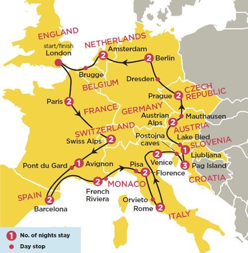 a map showing the major cities and roads in europe