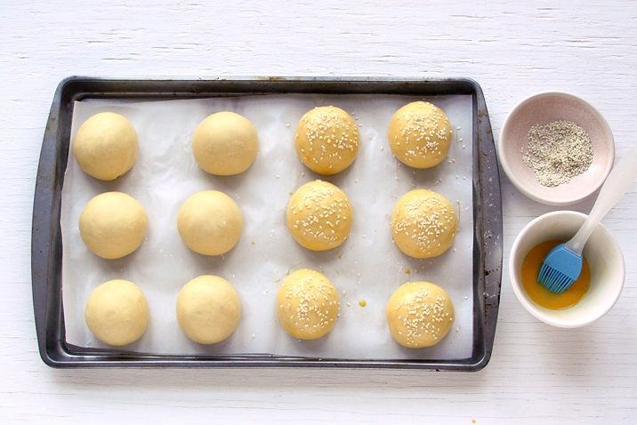 the buns are ready to be baked in the oven