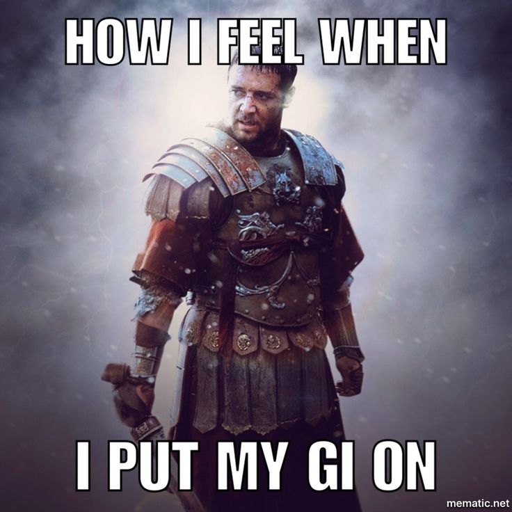 an image of a man in armor saying how i feel when i put my g on