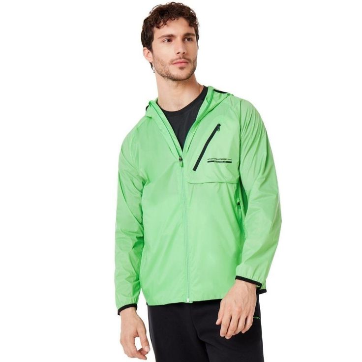 New Oakley Packable Green Hooded Windbreaker Jacket Extra Large New With Tags! A Full-Length Zipper Closure And Water Repellent Fabric Help Keep You Warm And Dry, While Three Zippered Outside Pockets Provide Security For Essentials. Elasticized Cuffs Deliver A Comfortable Fit, And It’s Finished With Discreet Oakley Branding On The Front And A Self-Packing Pouch. ~ Packable Construct, Water-Repellent Polyamide Fabric ~ Hoodie Neck And Visible Front Zipper Closure Lightweight Windproof Casual Outerwear, Lightweight Hooded Sporty Outerwear, Lightweight Long Sleeve Windbreaker For Outdoor, Sporty Lightweight Windbreaker For Outdoor, Lightweight Hooded Casual Windbreaker, Lightweight Casual Hooded Windbreaker, Casual Lightweight Waterproof Windbreaker, Green Outdoor Track Jacket With Adjustable Hood, Green Waterproof Windbreaker For Spring