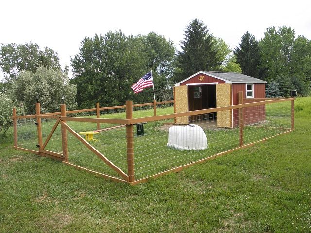 a chicken coop with a flag on the roof