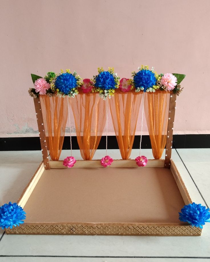 Decoration Idea For Engagement, Chhab Decoration Idea For Engagement, Chab Decoration Ideas, Chab Decoration Wedding, Chhab Decoration Idea, Kankotri Decoration Ideas, Chhab Decoration, Haldi Platter, Handmade Hamper