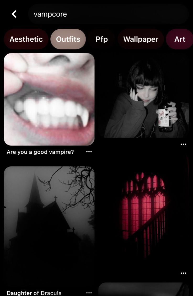 an iphone screen with some pictures on it and the caption is gothic, but i'm not sure what you are looking for