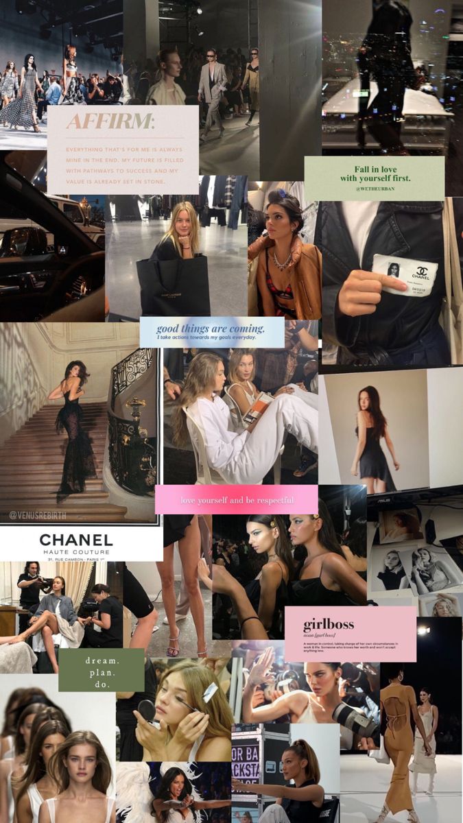 the collage shows many different types of models