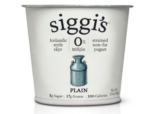 a yogurt container is shown on a white background