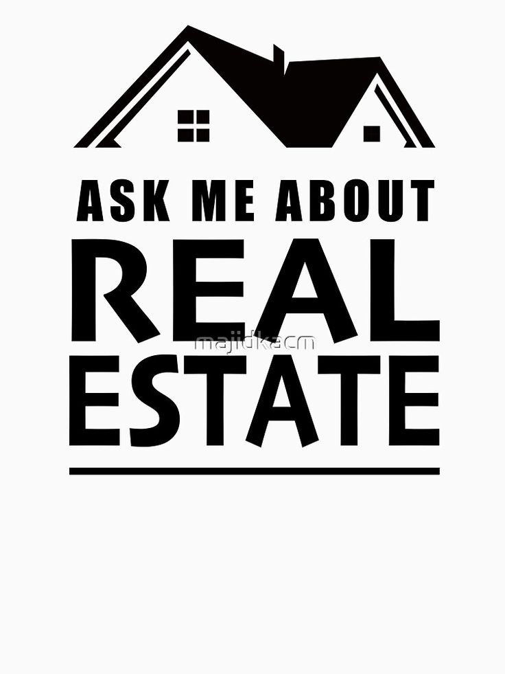 the words ask me about real estate written in black on a white background with an image of a house