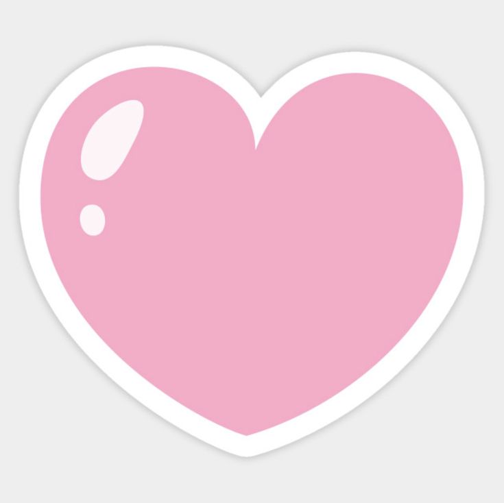 a pink heart shaped sticker on a white background