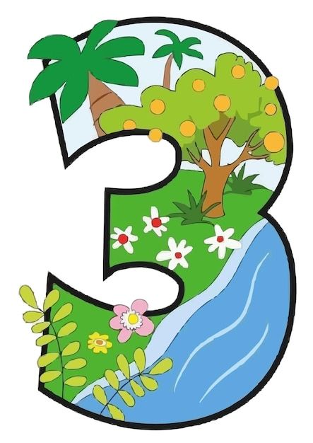 the letter b is made up of flowers and trees