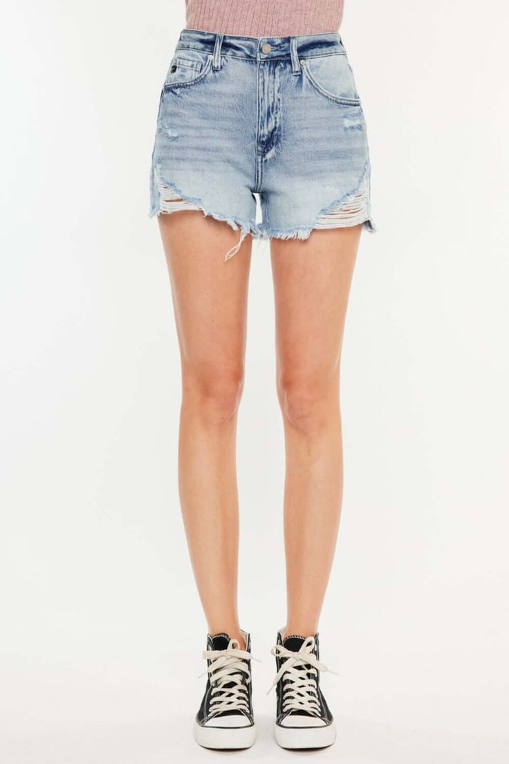 Distressed High Waist Denim Shorts Trendy Distressed High-waisted Jean Shorts, Trendy High-waisted Distressed Jean Shorts, Trendy Ripped High Waist Jean Shorts, Trendy Ripped High-waist Jean Shorts, Trendy Distressed Shorts, Trendy High-rise Ripped Shorts, Trendy Ripped Denim Shorts, Trendy Distressed Mid-rise Shorts, Trendy Mid-rise Distressed Shorts