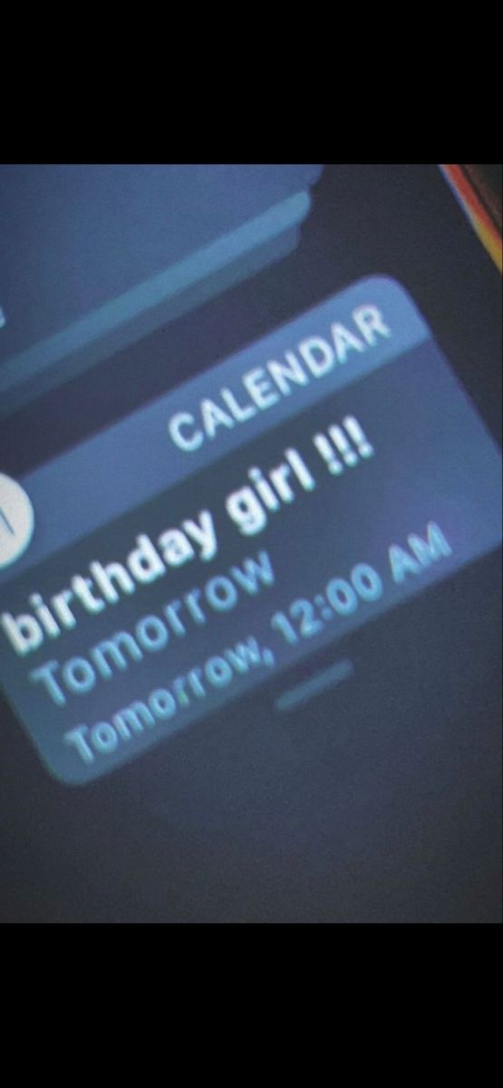 a cell phone with the text birthday girl on it