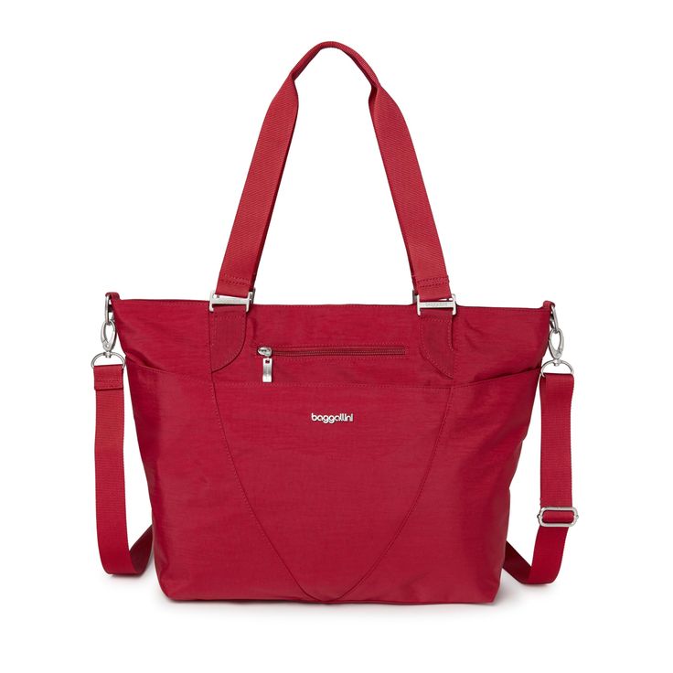 PRICES MAY VARY. LIGHTWEIGHT AND WATER RESISTANT: Measuring 12"H x 18"W x 5.5"D and weighing 1.25 lbs with a 52” adjustable and removable crossbody strap, this water-resistant travel tote is ideal for all day on the go! THE PERFECT CARRY-ON: With a lightweight, roomy design, Baggallini’s Avenue travel bag is the perfect tote for traveling or as a catch-all everyday purse. ZIPPERED POCKETS: A padded 10”x 13” laptop compartment keeps your laptop computer safe, while other zippered pockets secure y Everyday Purse, Sac Lunch, Laptop Tote, Travel Tote, Laptop Pocket, Mens Gift Sets, Baby Clothes Shops, Handbag Accessories, Purses Crossbody