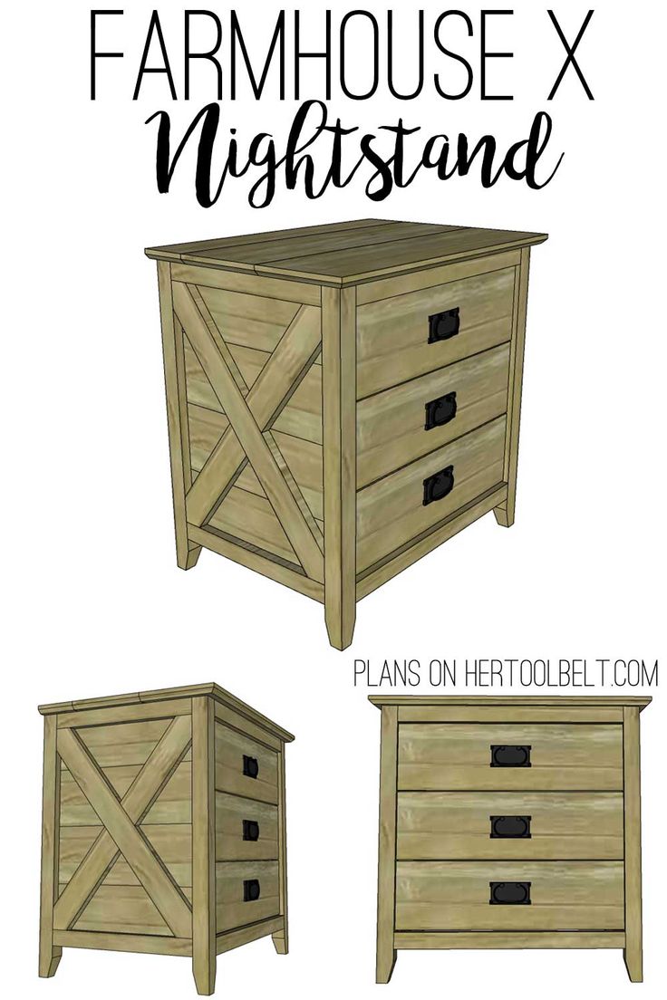 three drawers with the words farmhouse house and nightstand on them in black lettering