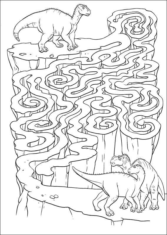 an animal maze is shown in this coloring page