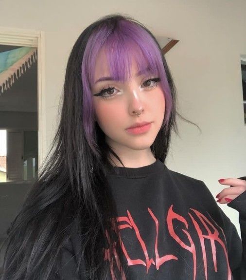 Egirl Hair Styles, Egirl Hairstyle, Egirl Hairstyles, Egirl Hair, Hairstyle With Bangs, E Girl Hair, Hidden Hair Color, Hair Color Streaks, Dyed Hair Inspiration