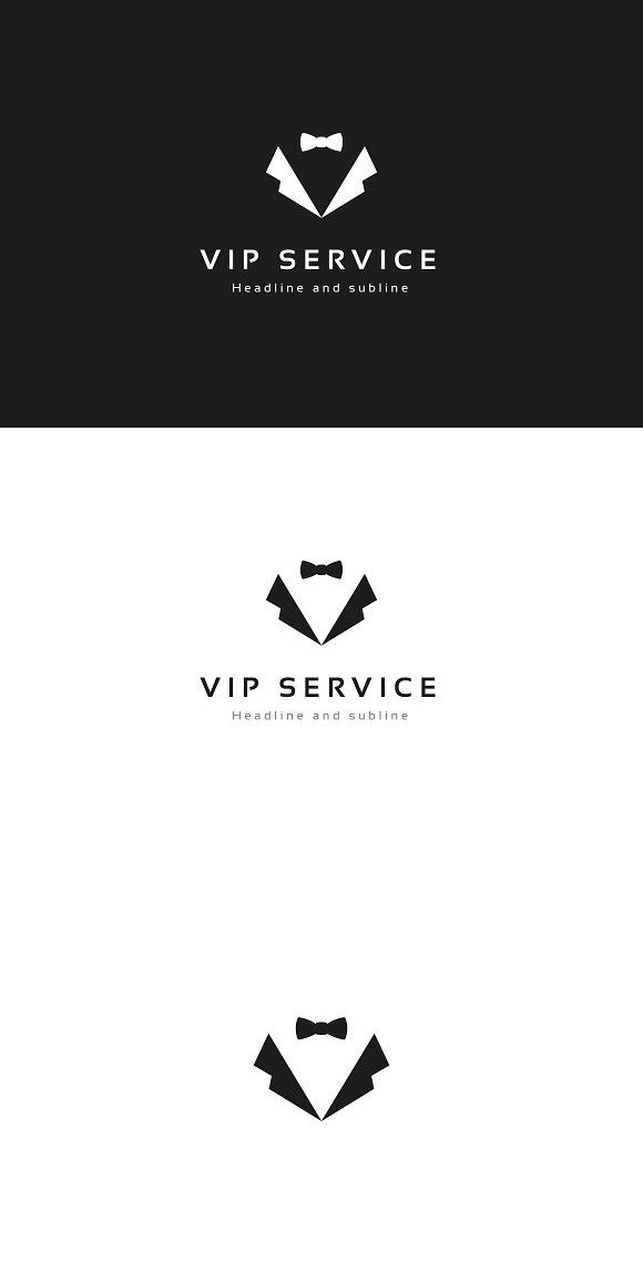 the logo for a service company with two bow ties on it's chest and an arrow