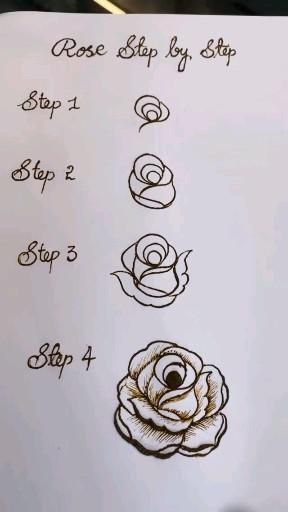 the instructions for how to draw roses on paper