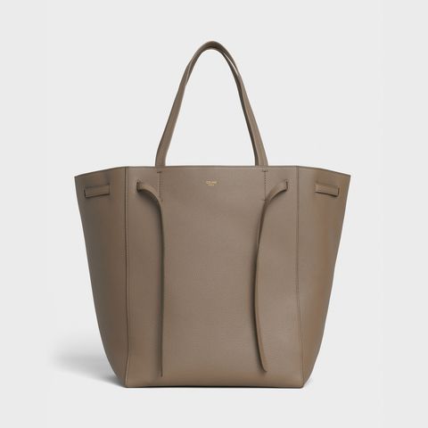 Medium Cabas Phantom in soft grained calfskin - Taupe - 189143TNI.18TP | CELINE Celine Cabas, Best Designer Bags, Small Tote Bag, Celine Bags, New Fragrances, Small Tote, Leather Handle, Luxury Handbags, Plastic Bag