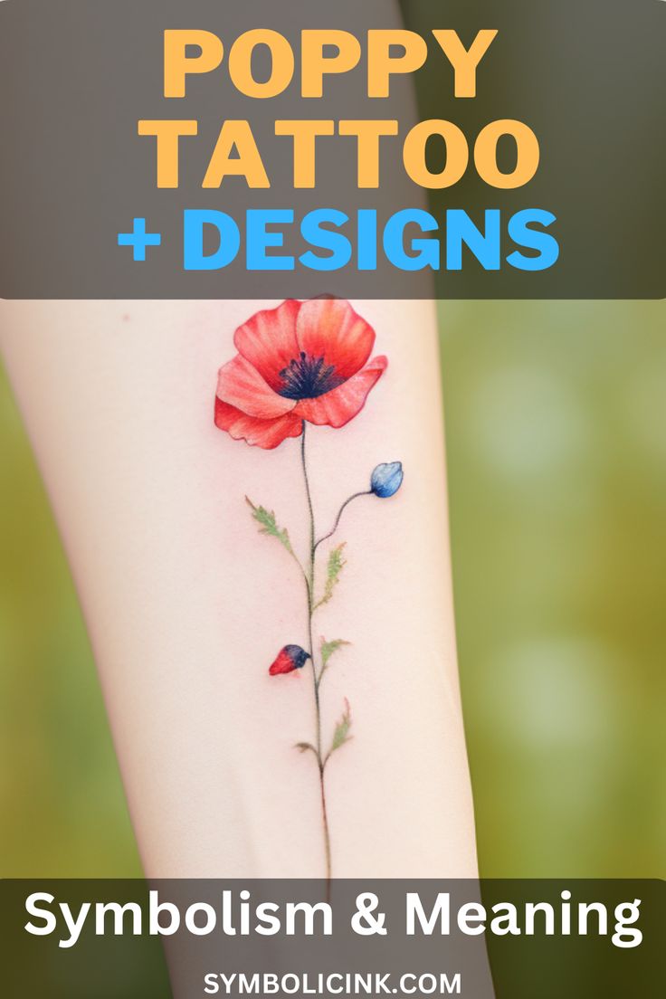 Poppy Tattoo Meaning Meaning Of Poppy Flower, Poppy Flower Tattoo Meaning, Icelandic Poppy Tattoo, Polish Folk Art Tattoo, Poppy Tattoo Men, Tattoo Poppy Flower, Poppy Flower Tattoo Design, Poppy Flower Tattoos, Poppy Tattoo Design