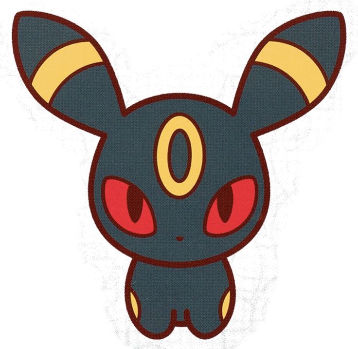 a black and yellow pokemon pikachu with red eyes