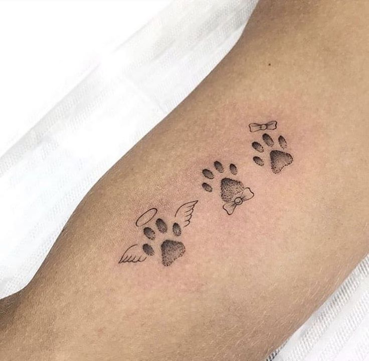 a person with a dog's paw prints on their arm and the word love is written in black ink