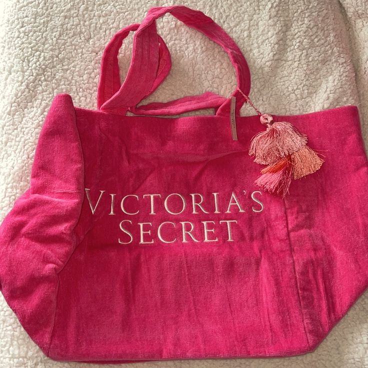 Victoria Secret Beach Bag Or Everyday Bag. Pink With Tags . You Can Put A Lot Inside ! Casual Pink Victoria's Secret Bags, Casual Pink Canvas Bag For Summer, Summer Beach Canvas Pouch Bag, Pink Casual Canvas Bag For Beach, Victoria's Secret Pink Bags For Vacation, Victoria's Secret Pink Vacation Bag, Pink Pouch Shoulder Bag For Vacation, Pink Pouch Bag For Vacation, Pink Canvas Bag For Beach Travel