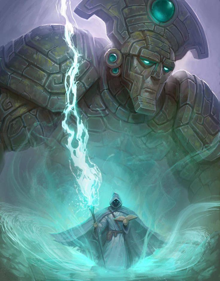 a man standing in front of a giant monster with lightning coming out of it's mouth