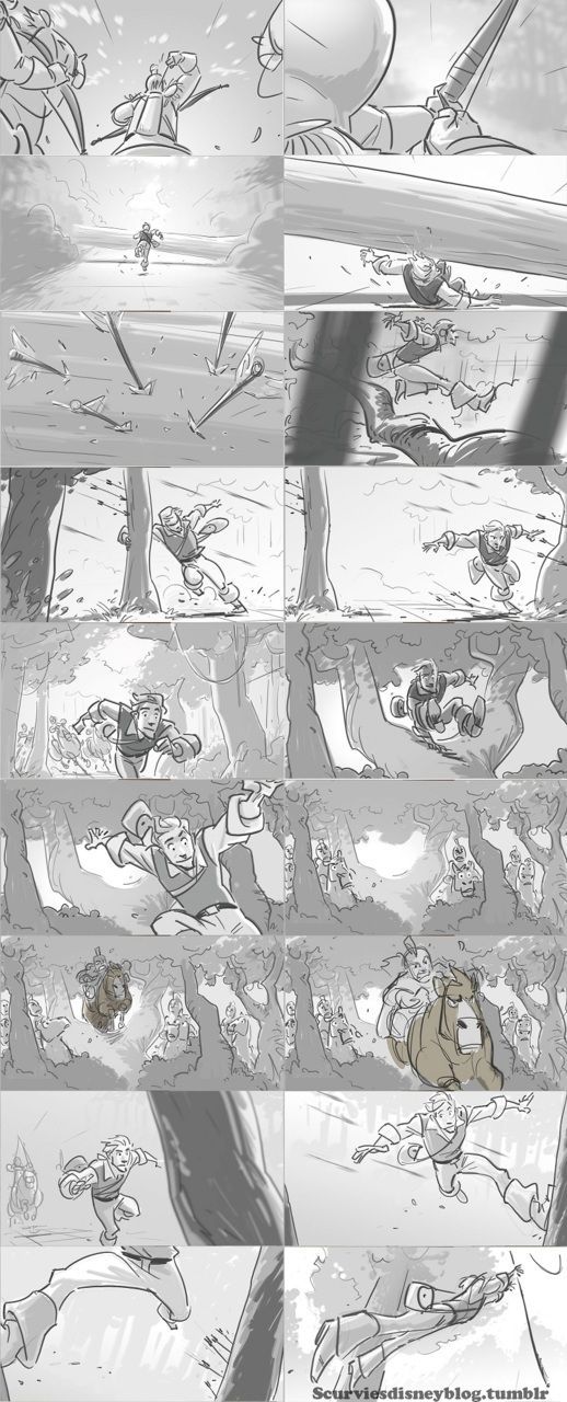 the storyboard for disney's beauty and the beast