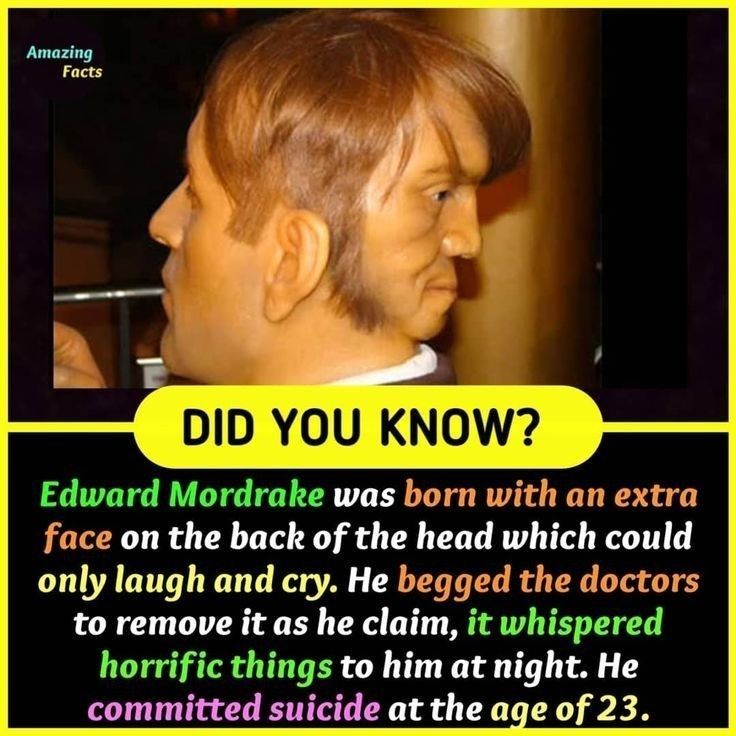 a poster with an image of a man's head and the caption did you know?