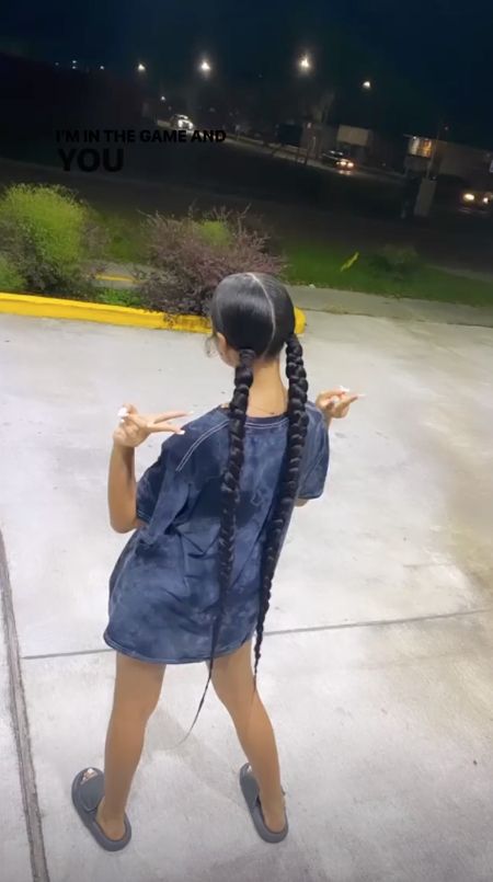 2 Braid Extensions, Braided Pigtails Aesthetic, Slick Back Braided Pigtails, Slick Pigtail Braids, 2 Pigtail Braids With Weave, 2 Braids Pigtails, Two Pigtails Hairstyles Braids, Pigtails With Weave, Braids In Pigtails